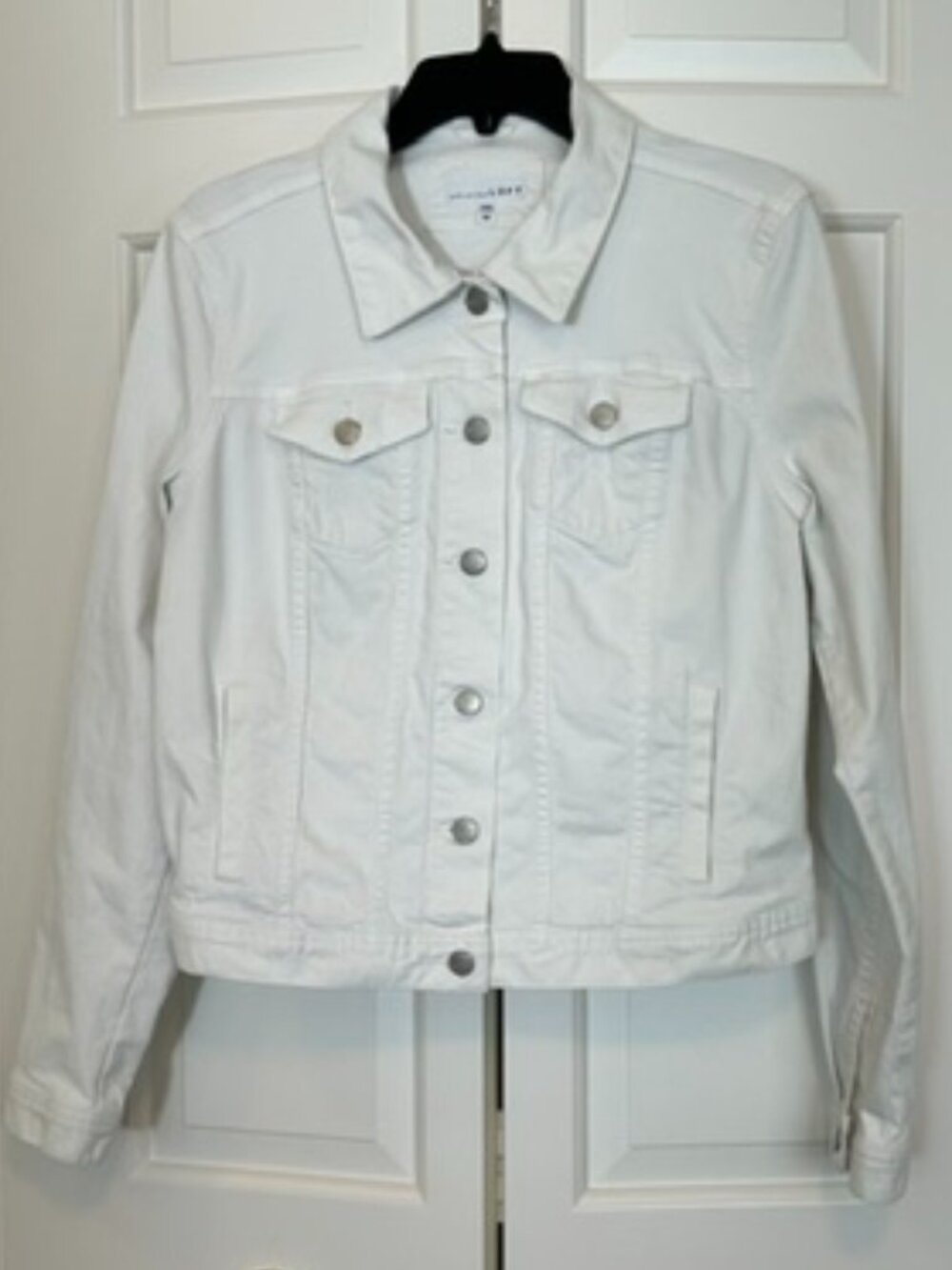 LOFT White Denim Trucker Jacket | Stretch | Size M | Style #468394